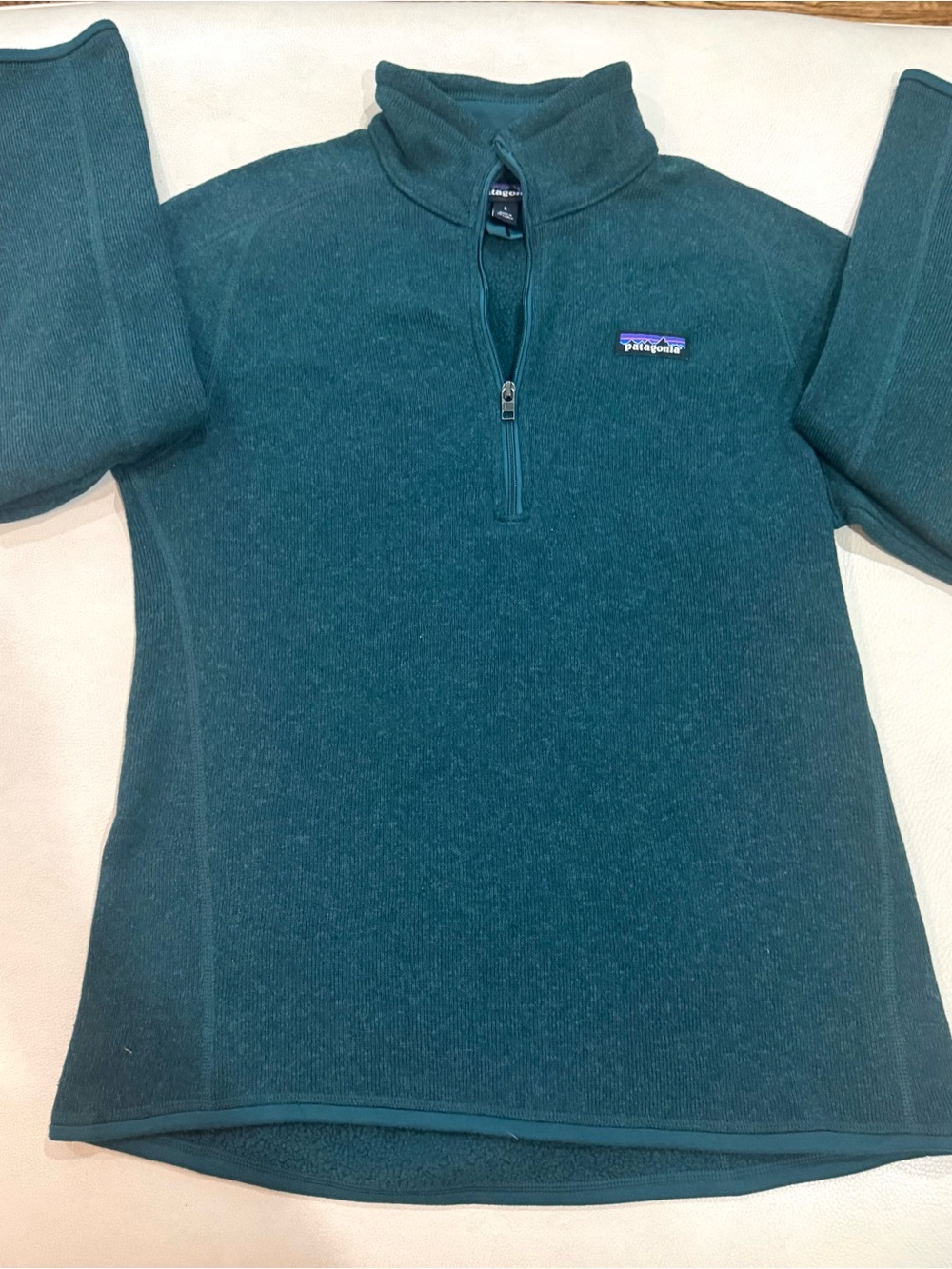 Patagonia Teal Half-Zip Turtleneck Fleece Pullover